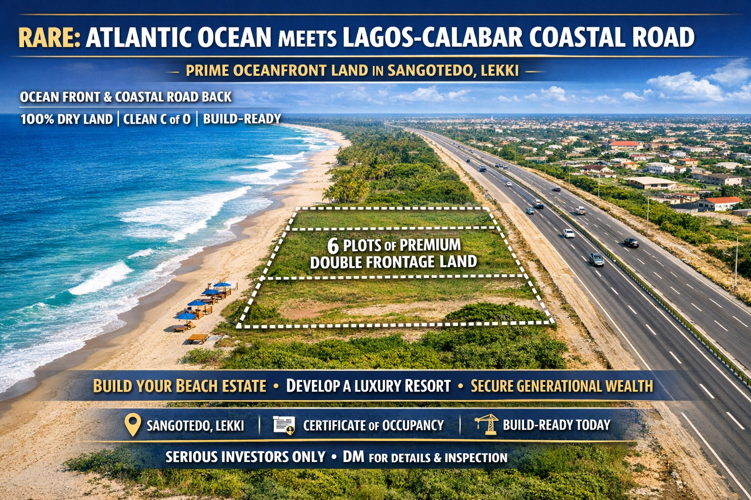 🌊 RARE PLOTS: Atlantic Ocean meets Lagos-Calabar Coastal Road
